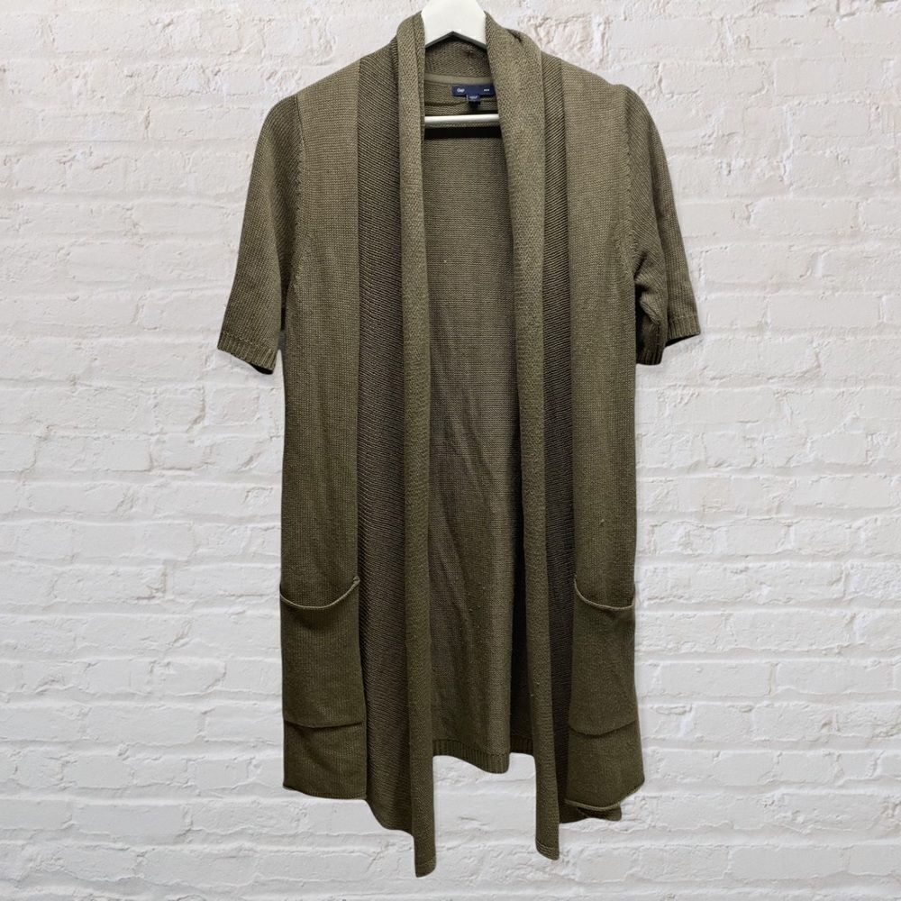 Gap Open front short sleeve drape cardigan size Small